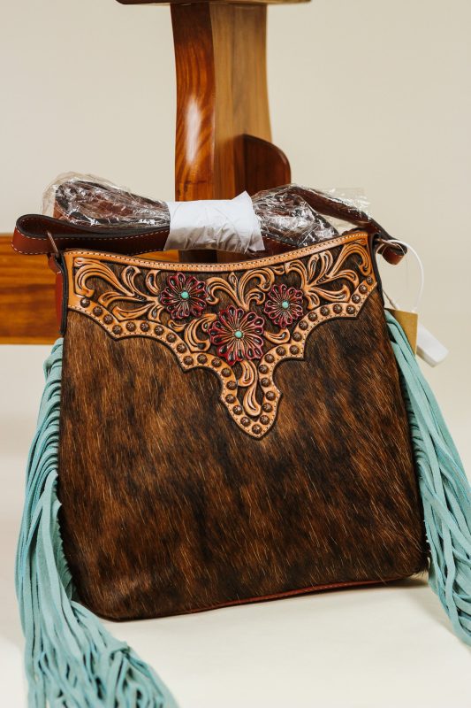 Ariat Lorelei Tan Calf Hair Crossbody Bag