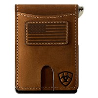 Ariat Men's Brown Leather Money Clip Wallet