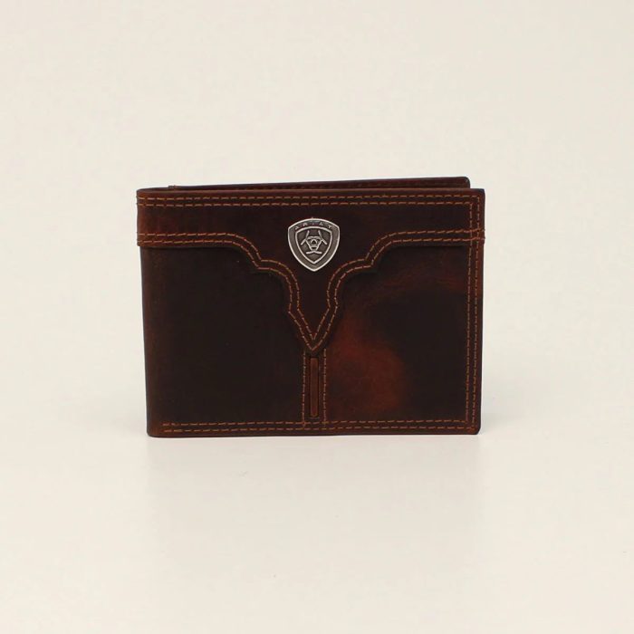 Ariat Men's Bi-fold Shield Concho Wallet