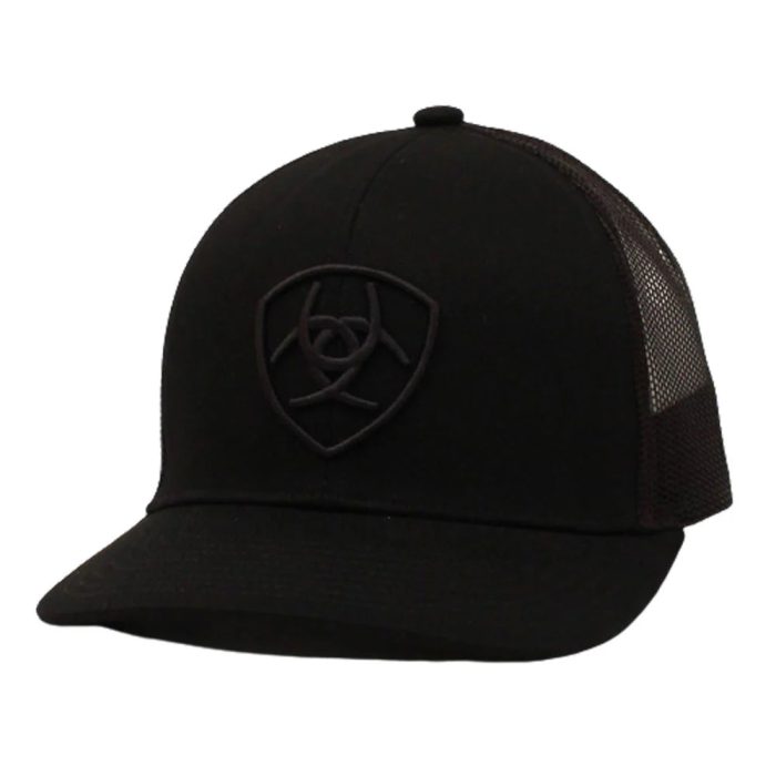 Ariat Mens Black Shield Logo Hat