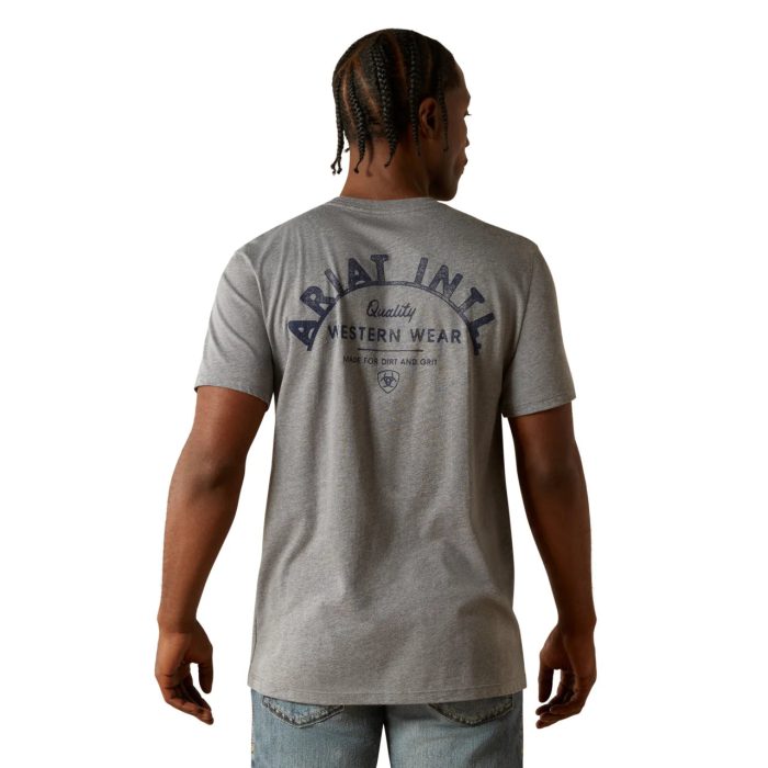 Ariat Men's Iron Ranch Arch Grey Tee
