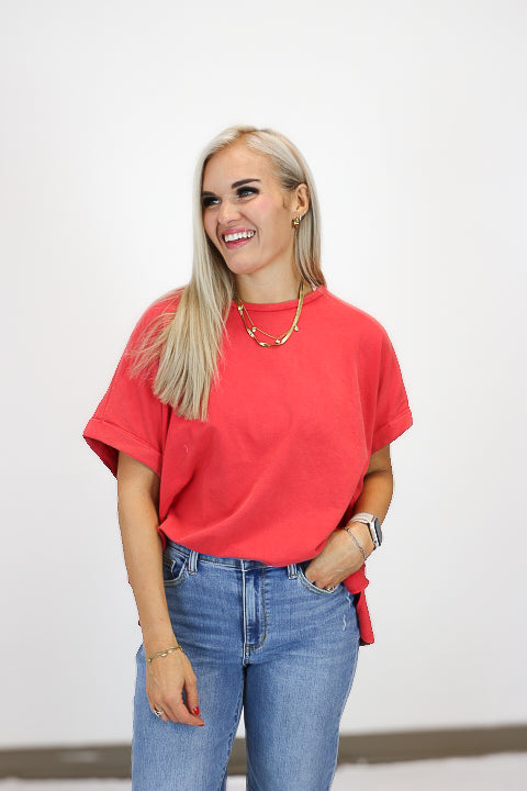 Go Ahead Rose Clay Mineral Wash Top
