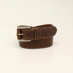 Ariat Single Stitch Brown Roller Buckle Belt