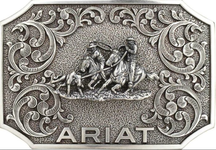 Ariat Silver Team roper Rectangle Buckle