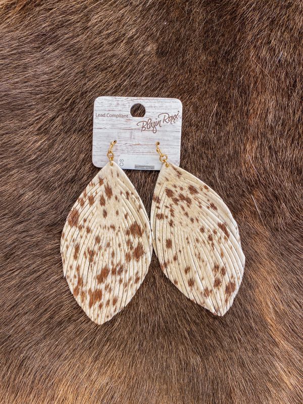 Brown & Cream Western Earrings