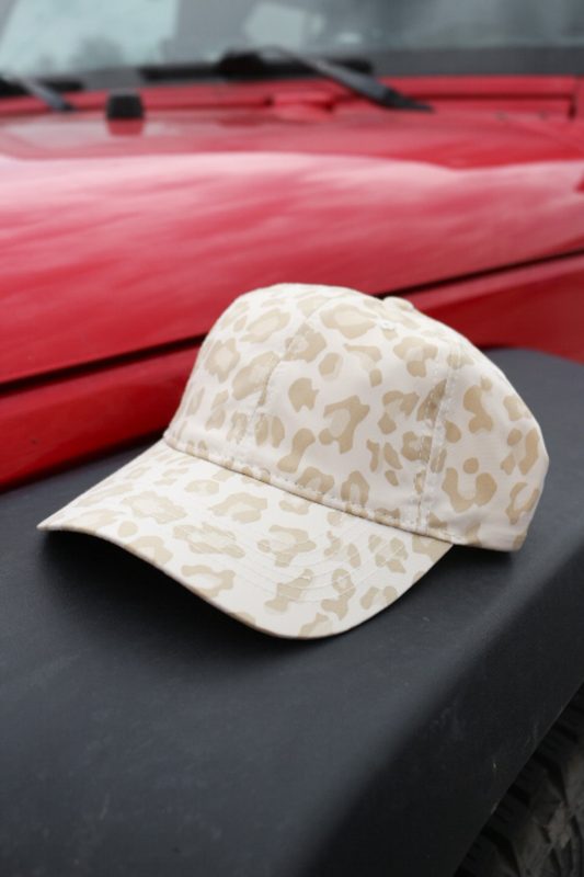 Beige Leopard CC Beanie Hat