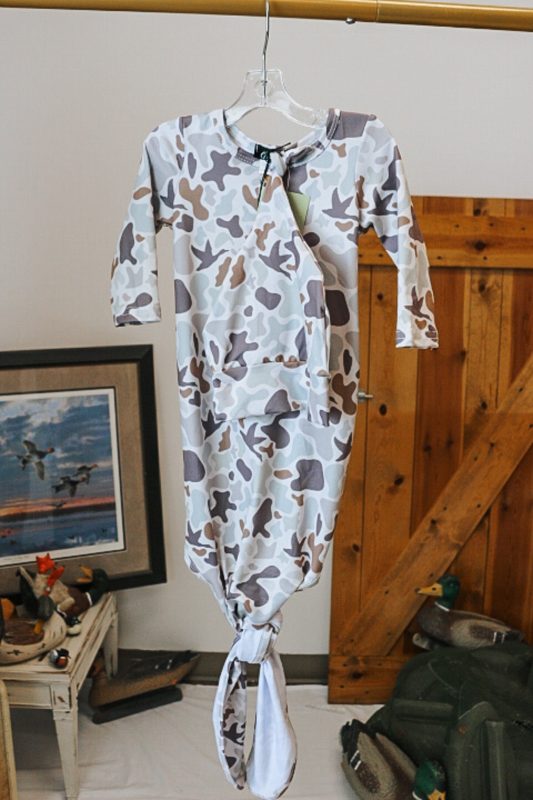 Baby Muted Camo Knotted Gown