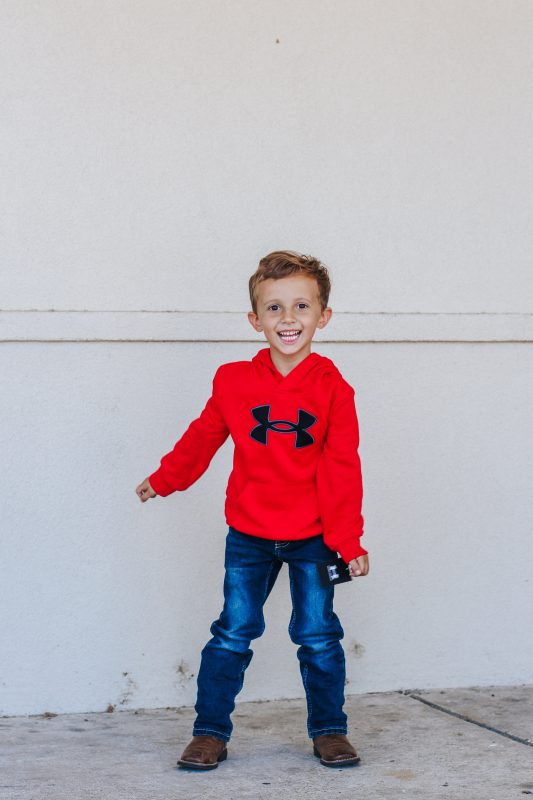 Boys Under Armour Red Hoodie