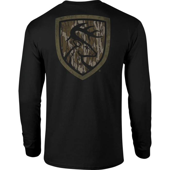 Drake Men's Black Non-Typical Original Bottomland Long Sleeve Tee