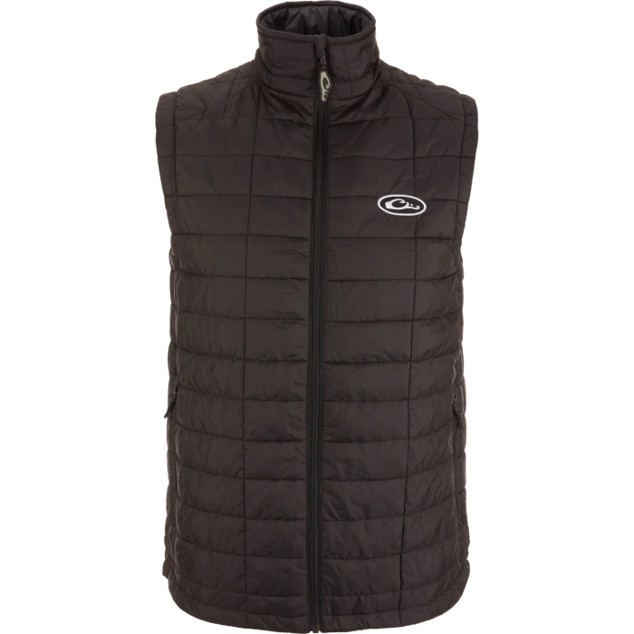 Drake Men's Caviar Black Lightweight Packable Vest