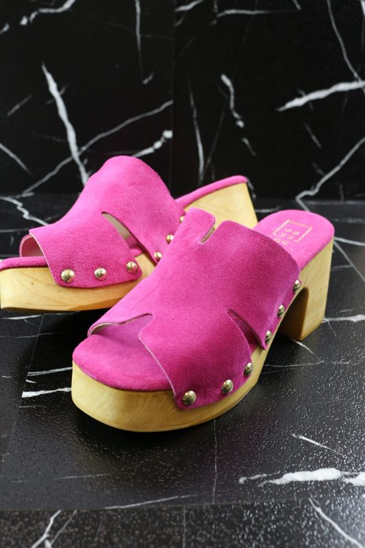 Florence Fuchsia Pink Clog Sandal by Shushop