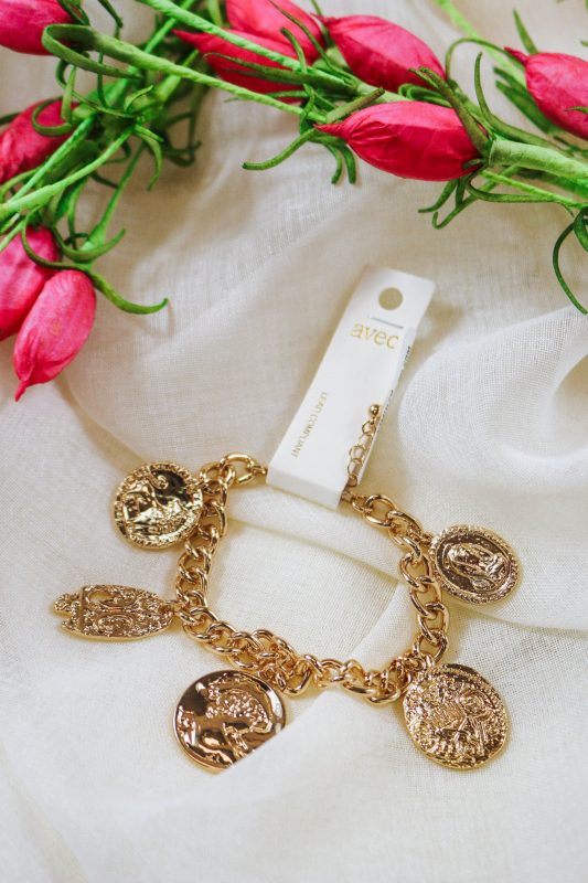 Gold Coin Charm Bracelet
