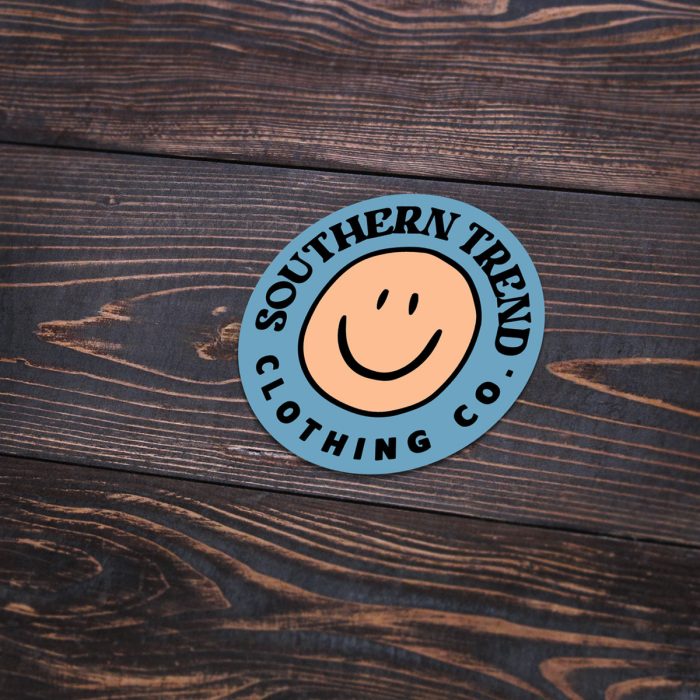 Happy Face Sticker By Southern Trend