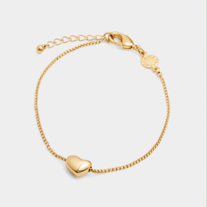 Heart Of Gold Waterproof Charm Bracelet