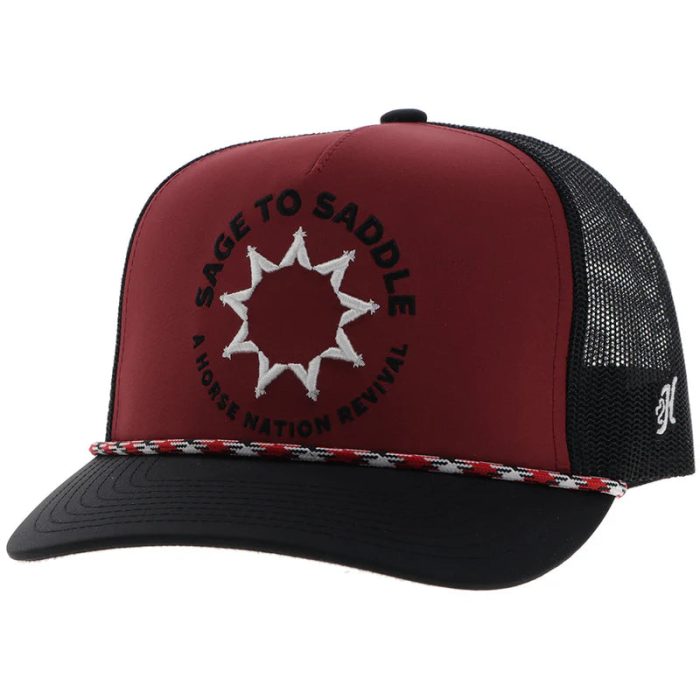 Hooey Men's Sage To Saddle Red & Black 5 Panel Hat