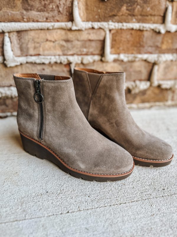 Hazal Stone Grey Ankle Bootie By Vionic