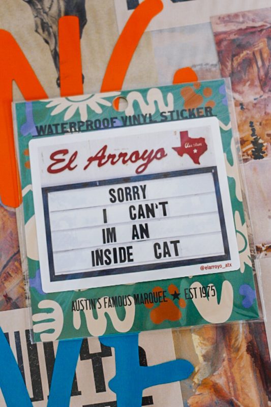 Inside Cat Waterproof Vinyl Sticker