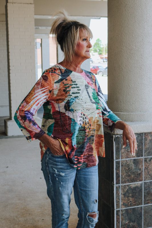 Jess & Jane Montecito Burnout Tunic Top