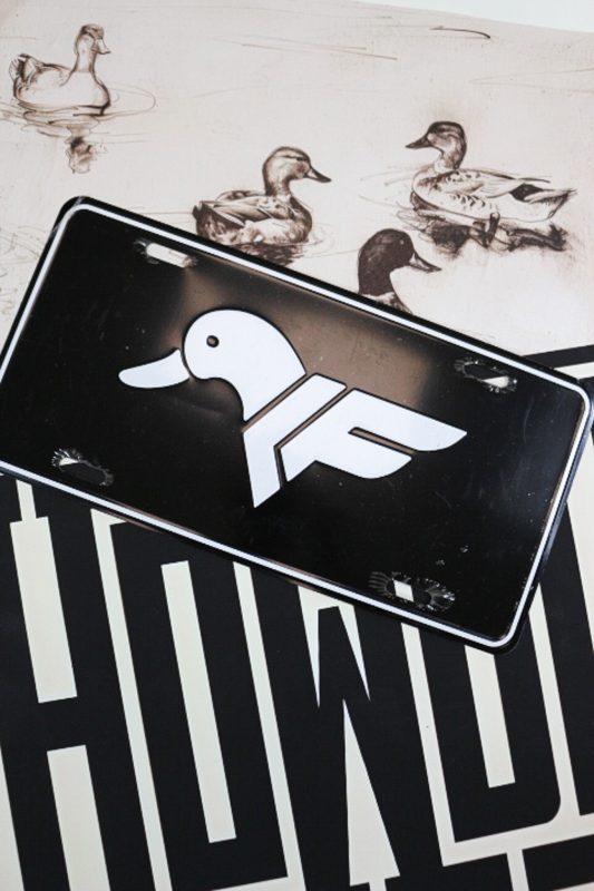 Livin Fowl Black License Plate