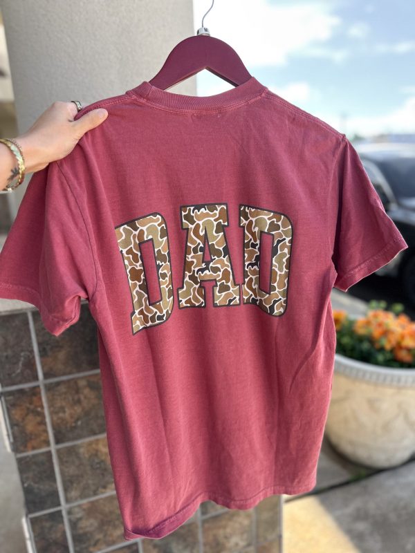 Men's Camo Dad Crimson Tee