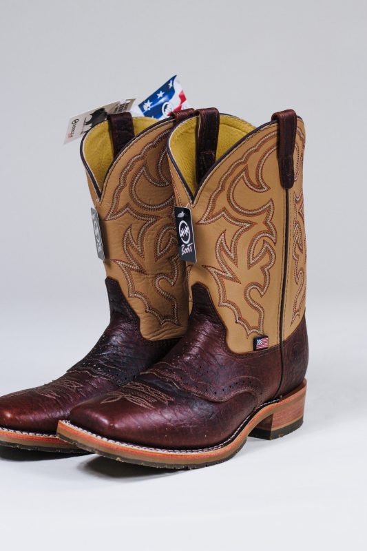 Mens Graham Brown Square Toe Boots