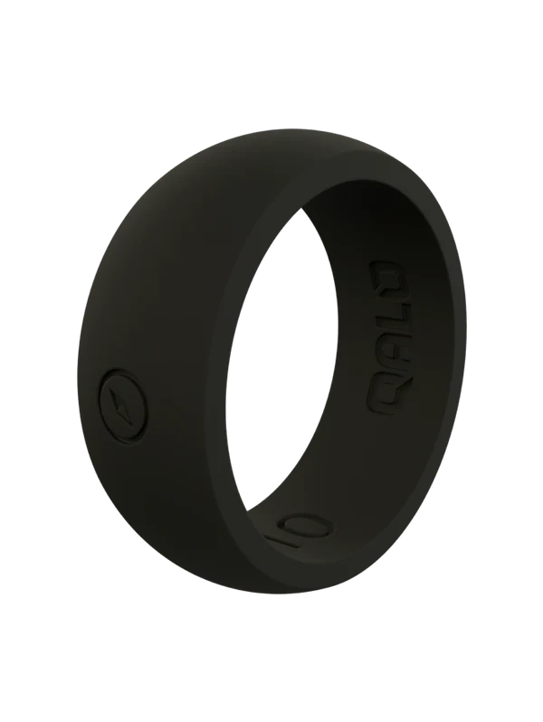 Qalo Men's Classic Black Silicone Ring