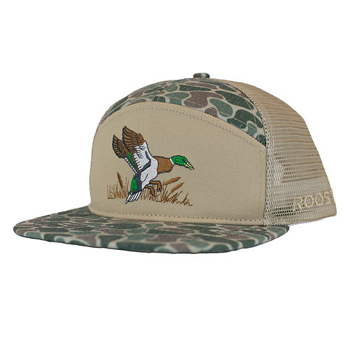 Roost 7 Panel 3D Puff Duck Logo Hat