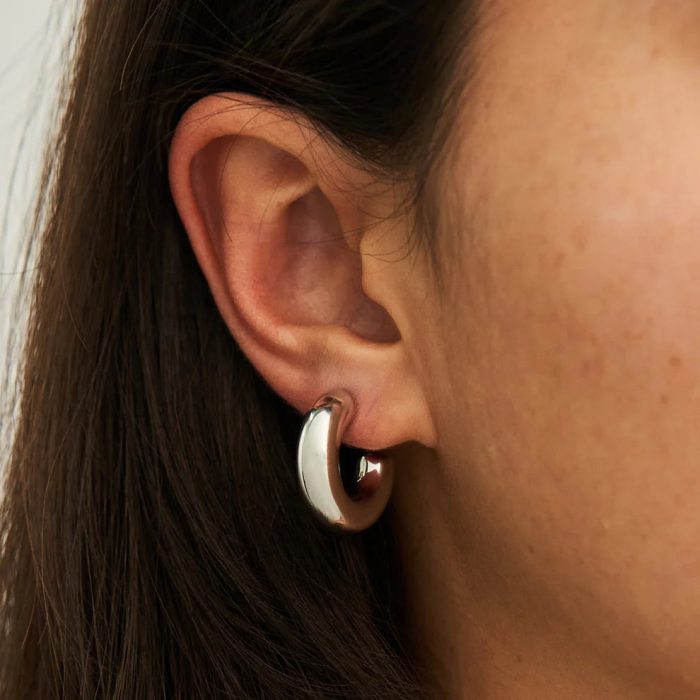 Silver Bubble Mini Hoops - Waterproof