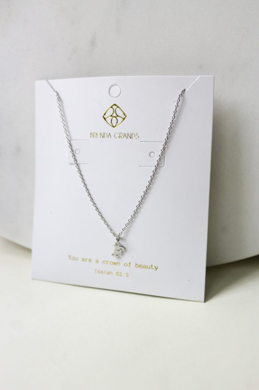 Silver F Love Initial Necklace - Water Resistant