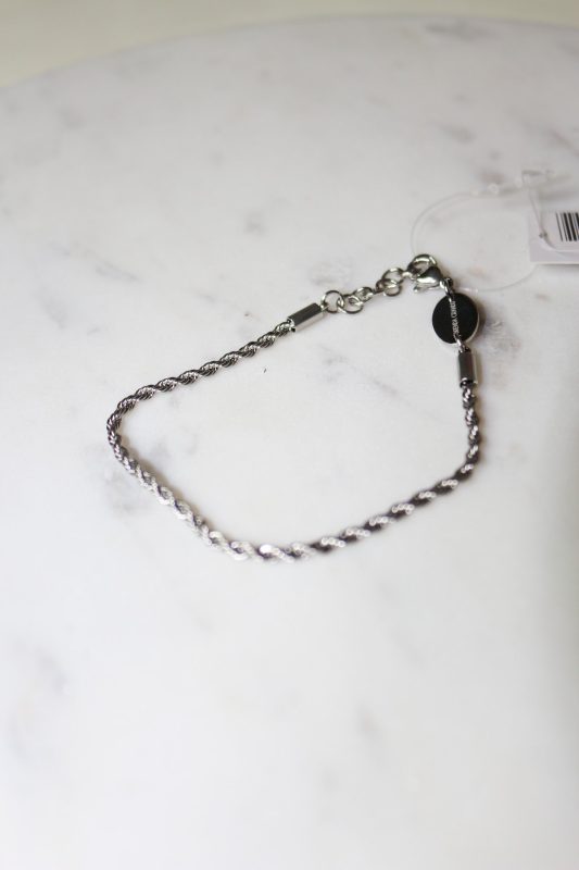 Silver Rope Chain Bracelet - Waterproof
