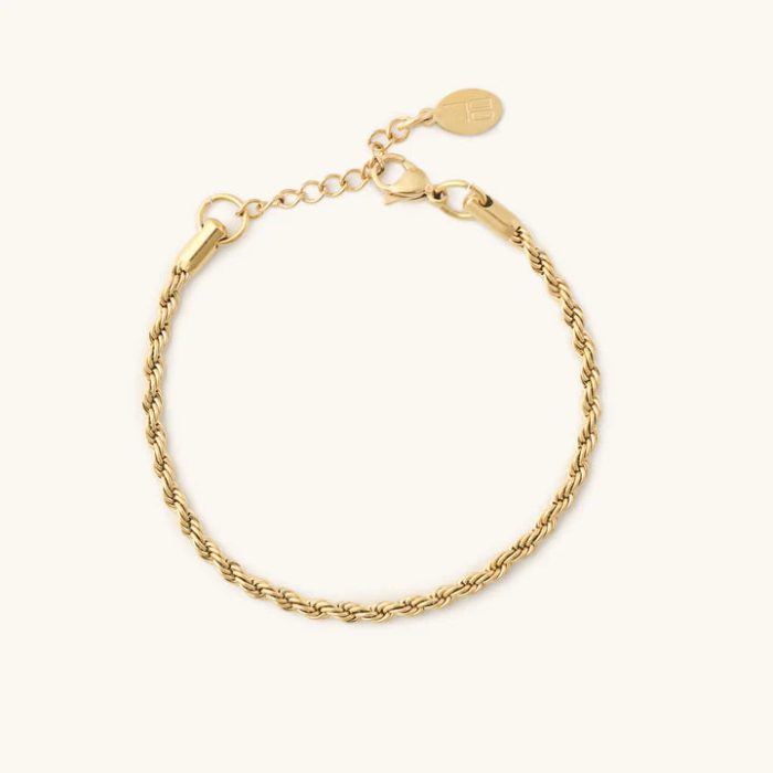 Stainless Steel Gold Rope Bracelet