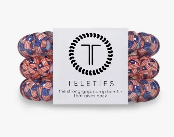 Stars & Stripes Large Hair Ties By Teleties