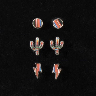 Silver Strike Set of 3 Earrings