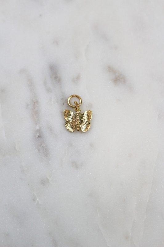 Tiny Gold Butterfly Charm