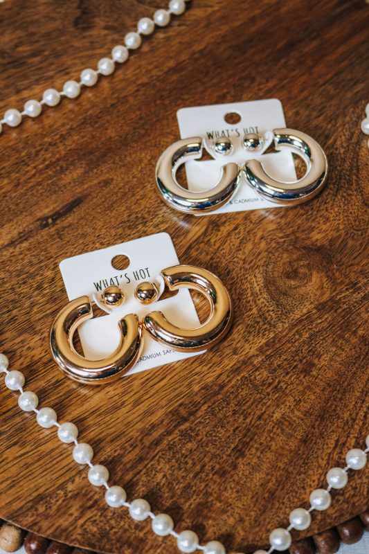 Thick Hoop Earrings -2 Colors