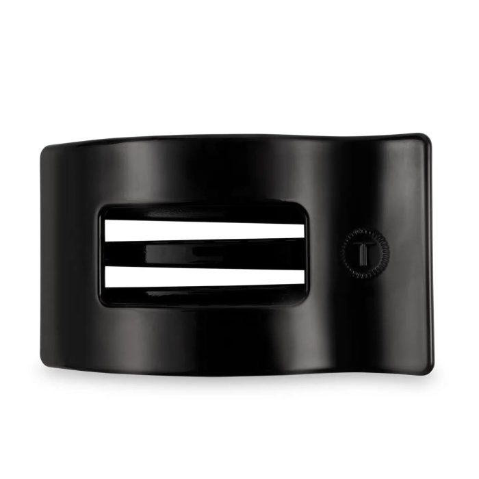 Teleties Jet Black Large Flat Rectangle Hair Clip