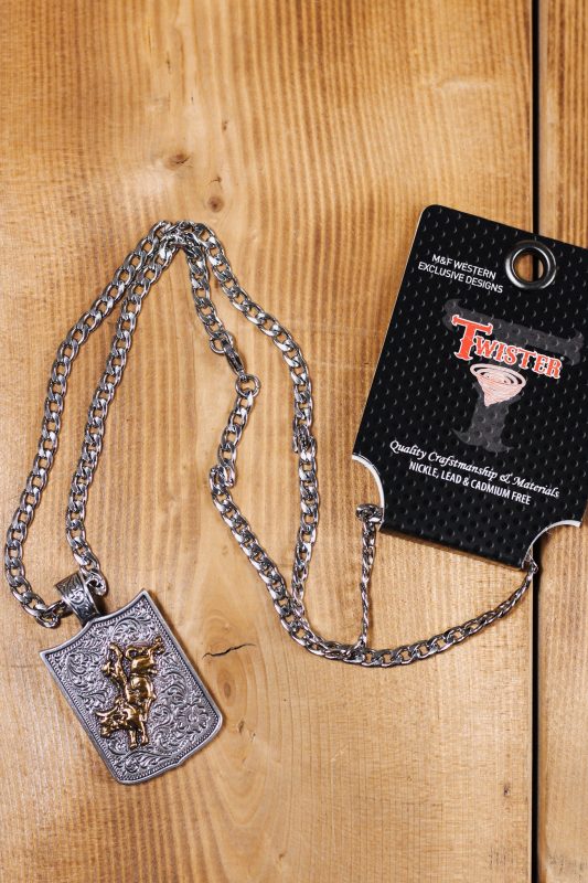 Twister Mens 24 Chain Bull Rider Necklace