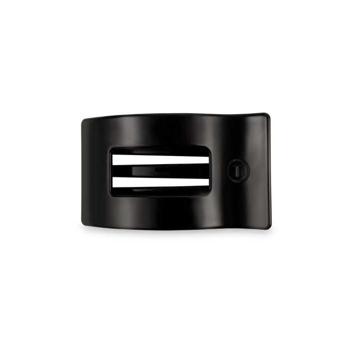 Teleties Small Jet Black Flat Rectangle Hair Clip