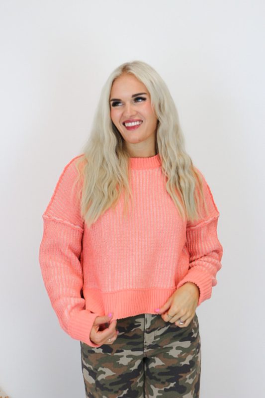 Timeless Touch Orange Knit Sweater