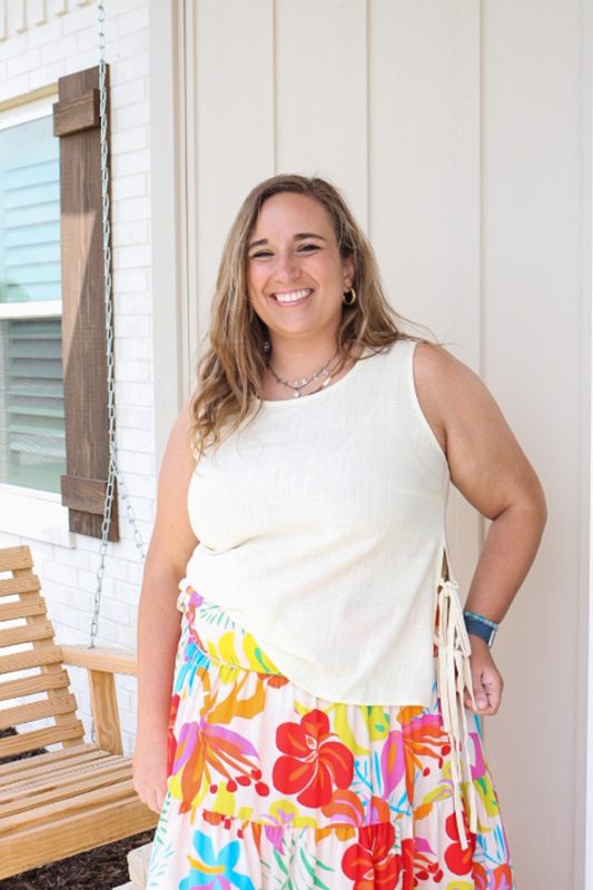 Taking A Trip Vanilla Solid Tank Top