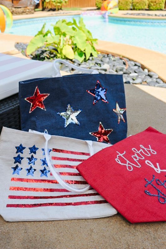 USA Sparkle Sequin Tote Bag -3 Colors