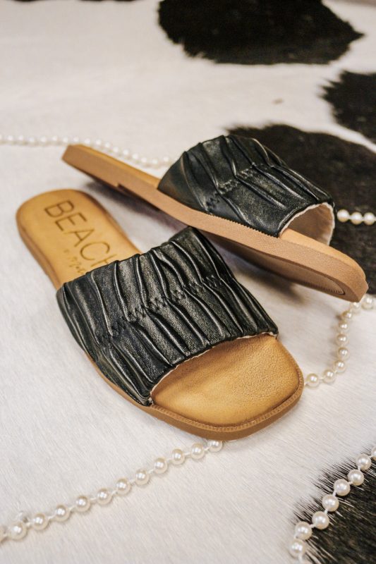 Viva Black Flat Sandal By Beach Matisse