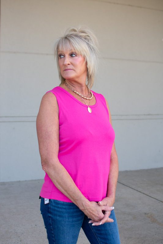Wants And Needs Fuchsia Pink Ribbed Tank Top