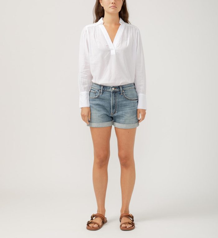 Women's Boyfriend Mid Rise Denim Shorts By Silver