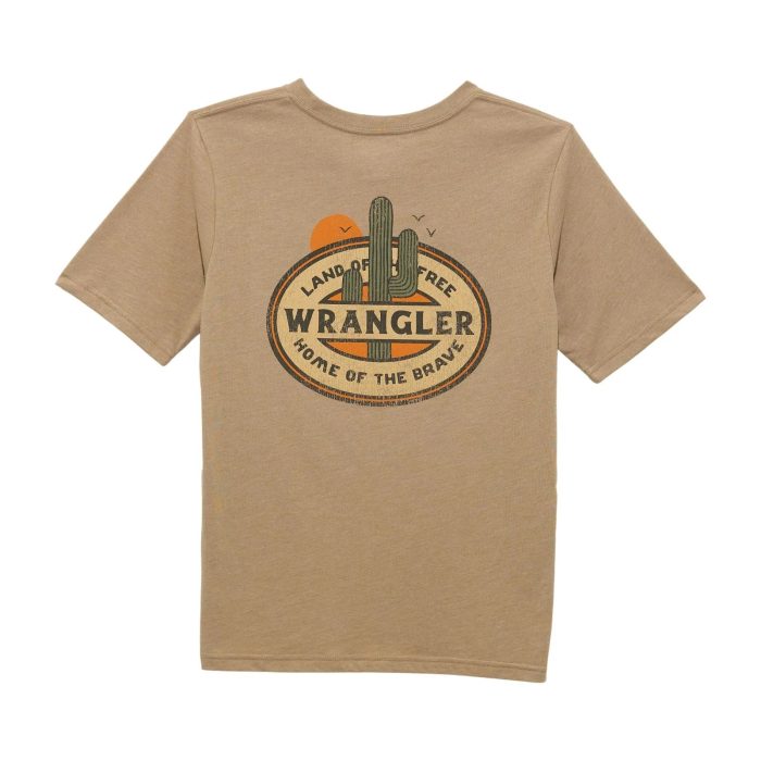 Wrangler Boy's Tan Land Of The Free T-Shirt