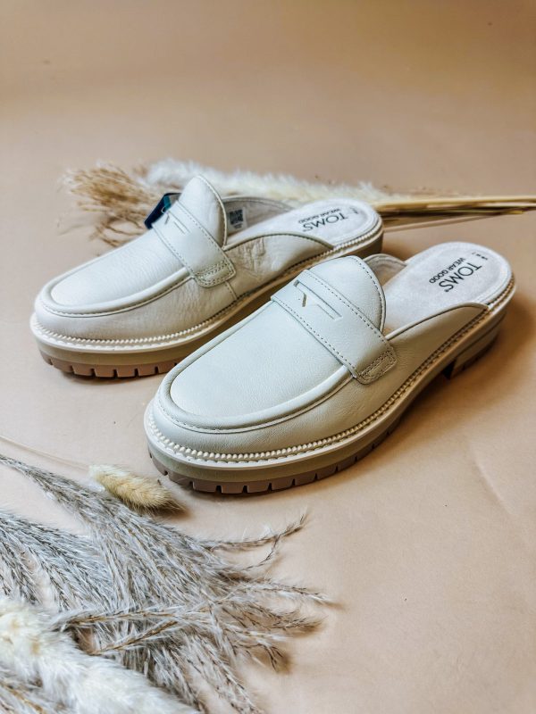 Women Cara Mule Light Sand Leather Loafer By Toms