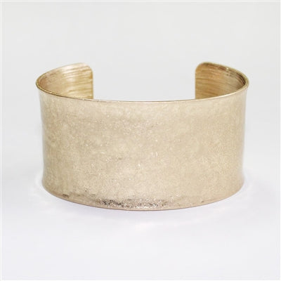 Worn Gold 1.25 Wide Cuff Bracelet