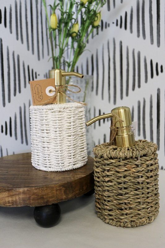 Woven Seagrass Soap Pump - 2 Colors